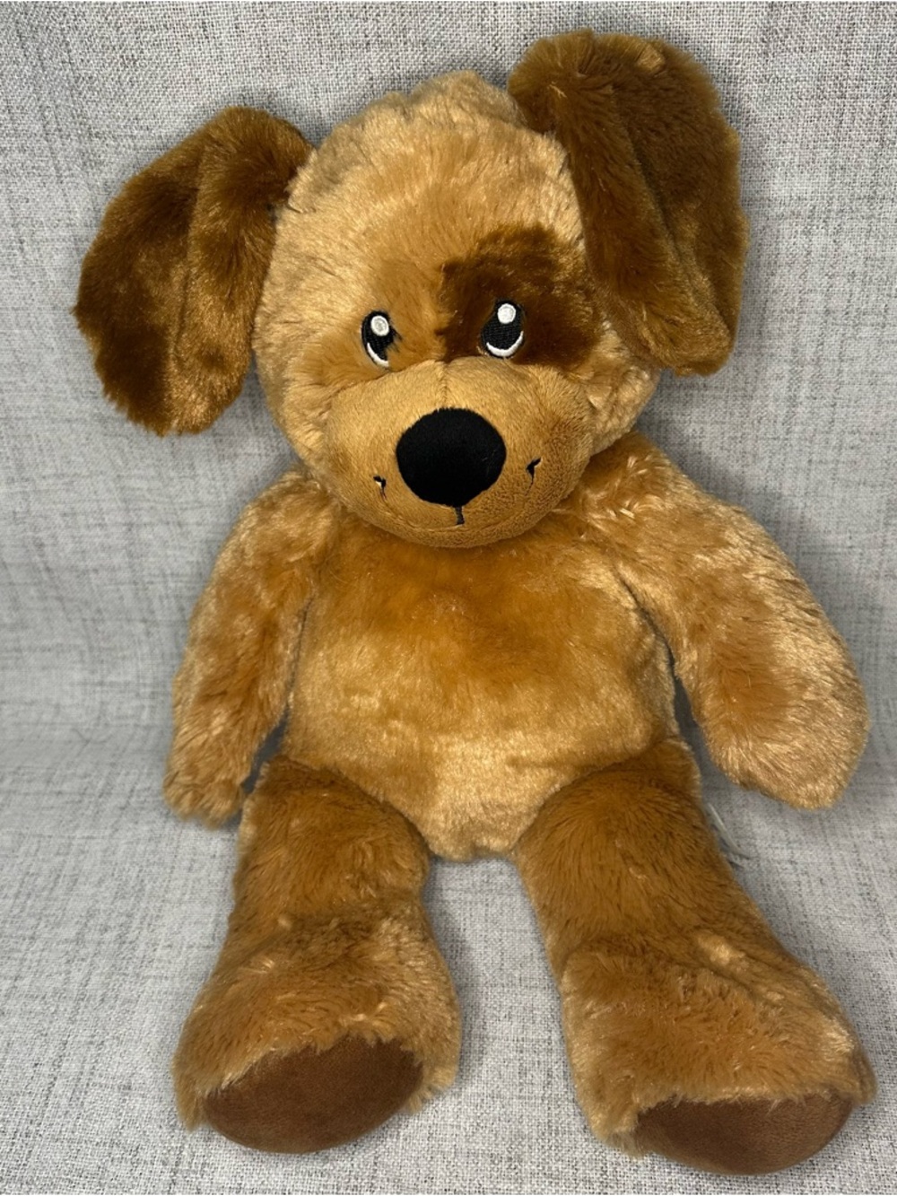 Build-A-Bear Workshop Brown Puppy Dog 16” Eye Patch Plush 2016 w/ heartbeat&bark